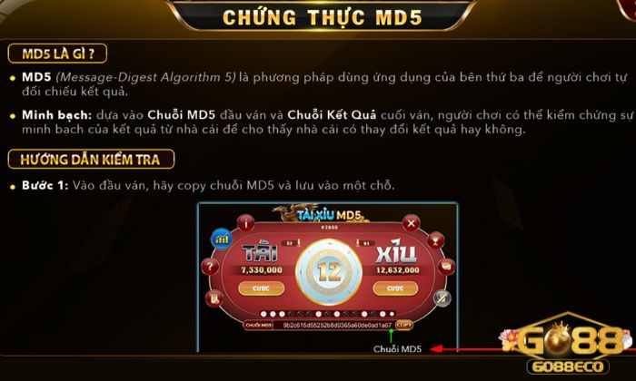 Tài xỉu MD5 đảm bảo tính xanh chín